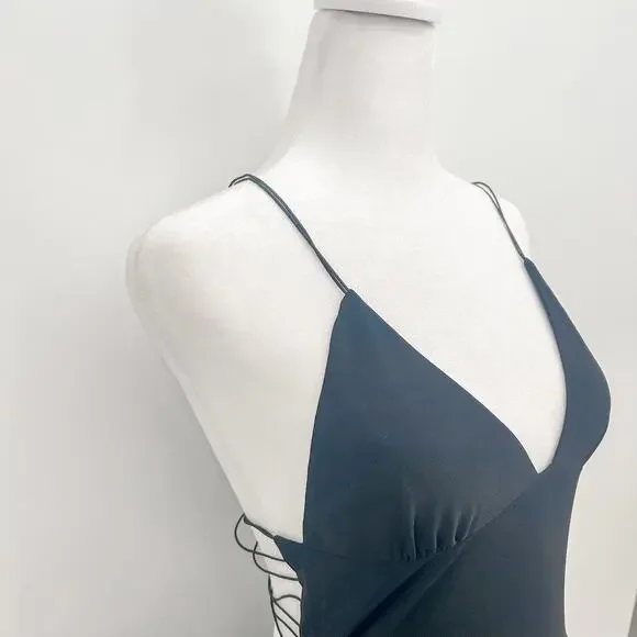 I.AM.GIA Ellery Dress Black Butterfly Long Large New with Tags - Picture 9 of 12